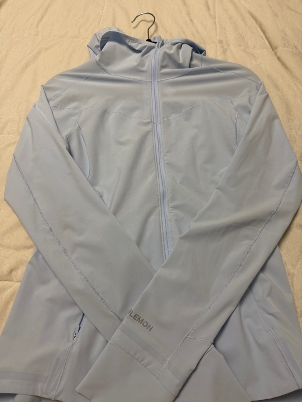 Lululemon  Light Blue Full-Zip Hooded Performance Jacket